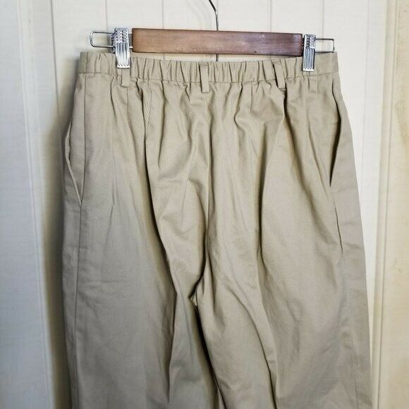 Lands End Womens Size 8P Tan  Solid Khaki Pants - Picture 9 of 11